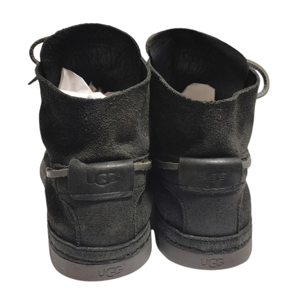 UGG Bayne Black Suede Lace Up Chukka Ankle Boots Mens Size 10.5